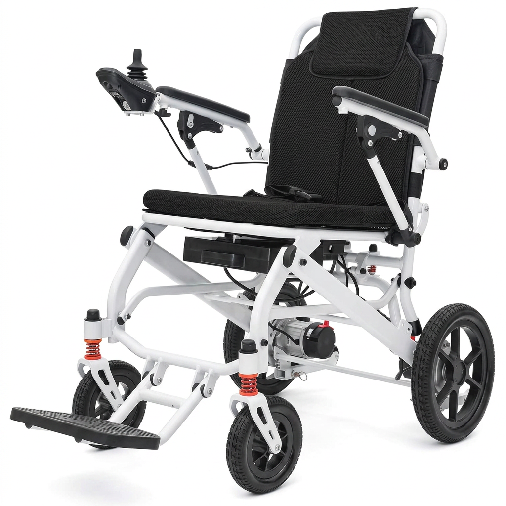 Premium All-Terrain Folding Power Wheelchair, 22-Mile Range