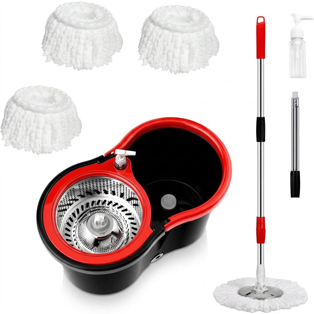 Self-Wringing Spin Mop