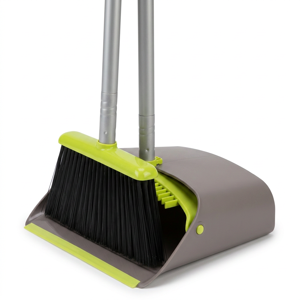 Standing Dustpan & Broom Set