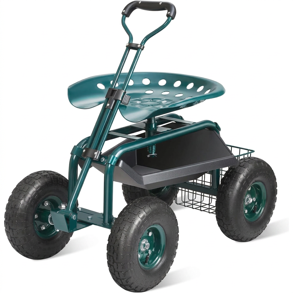Rolling Garden Seat with Wheels