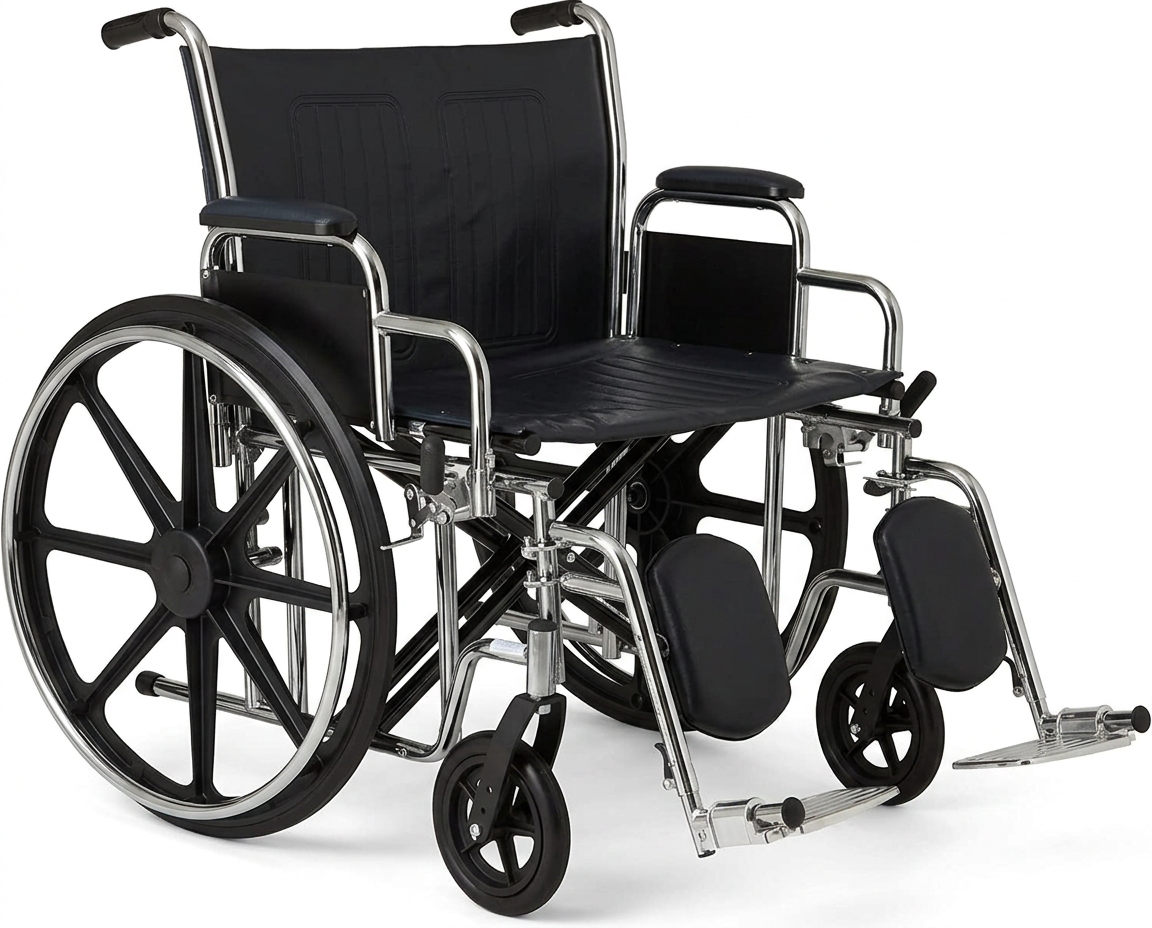 Heavy-Duty Extra-Wide Self-Propelled Wheelchair