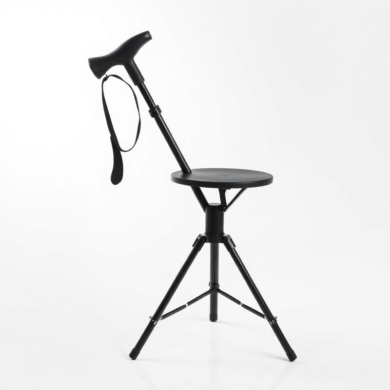 Adjustable Folding Cane with Seat