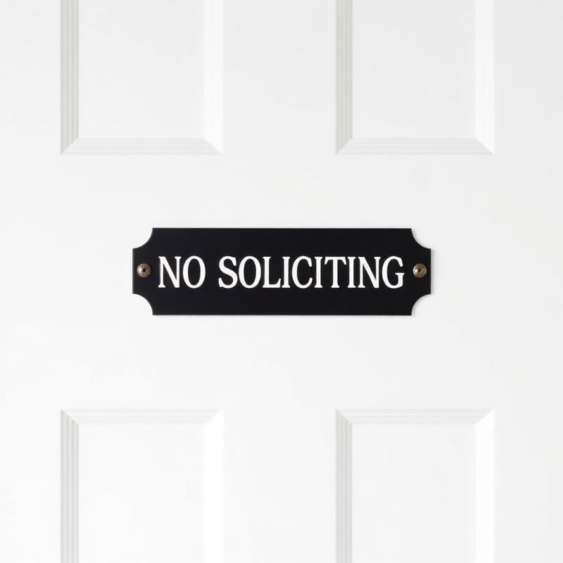 No Soliciting Sign for Front Door