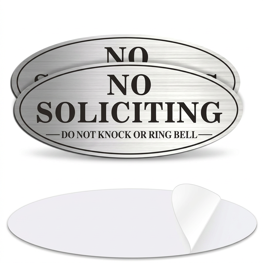 No Soliciting Sign for Front Door