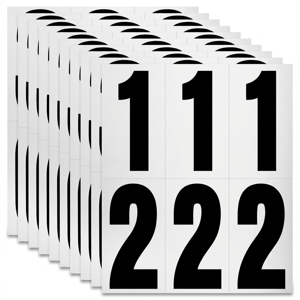 Large Reflective House Numbers